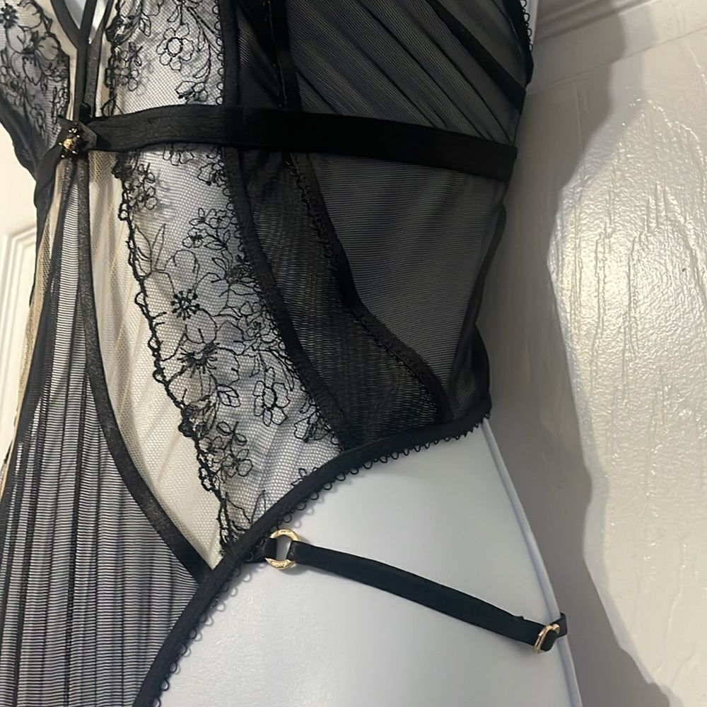 Honey Birdette Emma Bodysuit One Piece Black Size XS - Picture 6 of 13